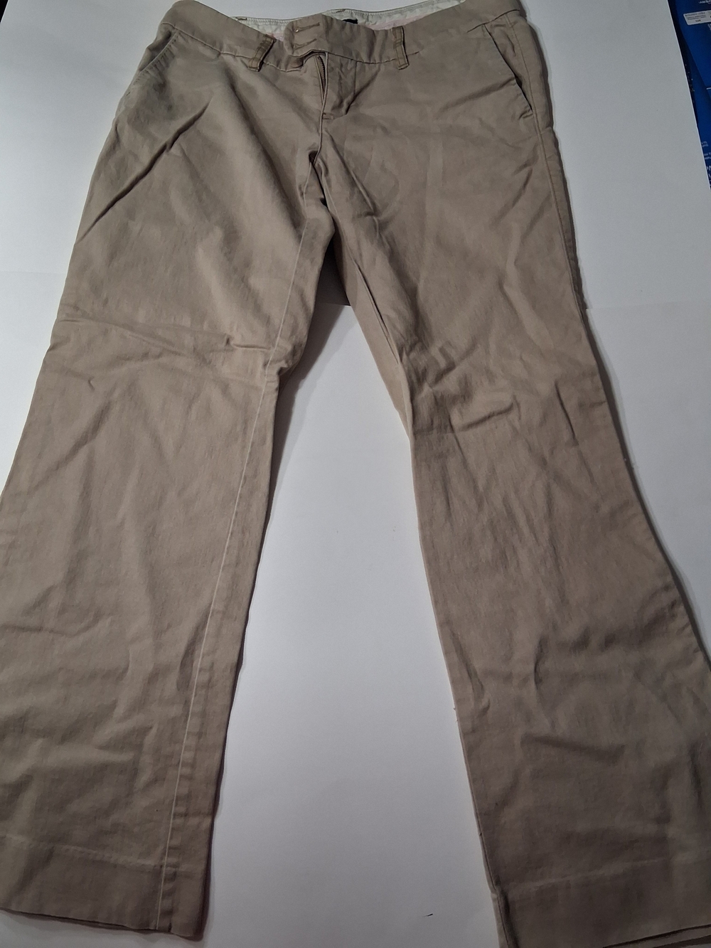 American Eagle Womens 4 Short Tan Khaki Chino Straight Leg Pants